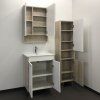 Зеркало-шкаф COMFORTY "Клеон-60" белый/дуб дымчатый
