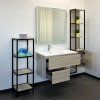 Тумба-умывальник COMFORTY "Мальме-90" дуб дымчатый с раковиной COMFORTY 9090EL