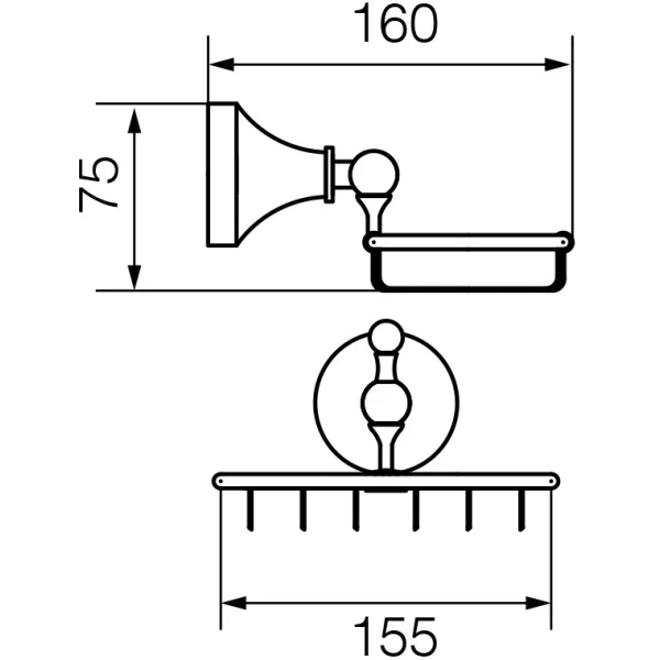 Мыльница Veragio Gialetta Dorato VR.GIL-6452.DO