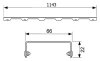 Решетка Tece TECEdrainline Lines 601221 120 нержавеющая сталь матовая