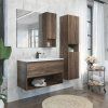 Шкаф-колонна COMFORTY "Бордо-40" дуб темно-коричневый