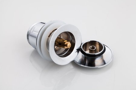 Донный клапан для раковины с переливом Frap F60, хром