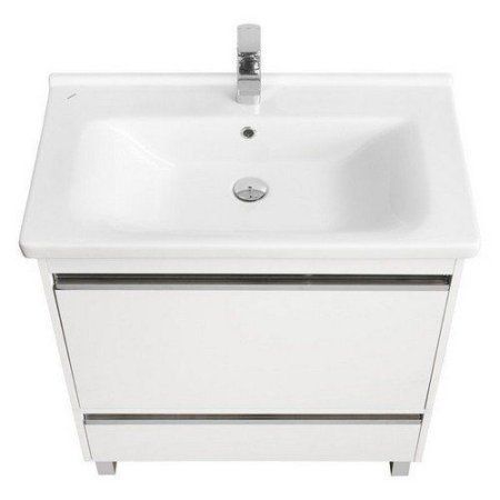Тумба с раковиной Aquaton Капри 1A230201KP010 80 белый глянец