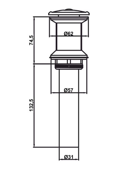 Донный клапан AltroBagno PU 070210A OrSp матовое золото