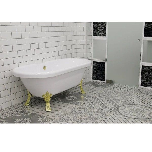 Акриловая ванна Radomir Леонесса 1-01-3-0-9-138 175х80 на ножках "лилия" Gold