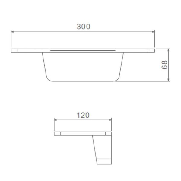 Встраиваемый излив с полкой Raglo R473.62.09, графит