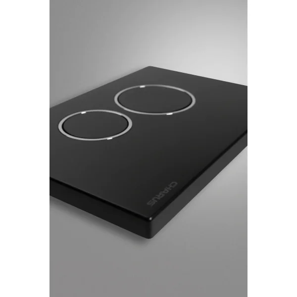 Кнопка смыва Charus Spazio FP.330.DW.01 для инсталляции, черный матовый/хром/черный матовый