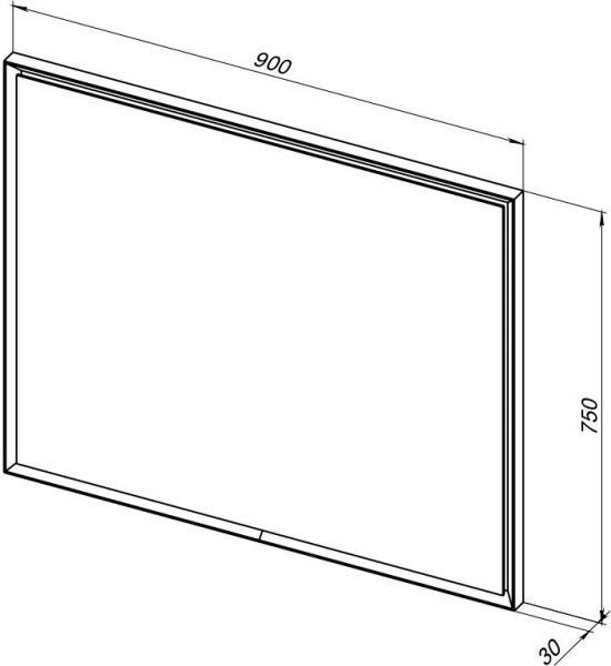 Зеркало Allen Brau Activity 90 1.340028.AM антрацит матовый/черный браш