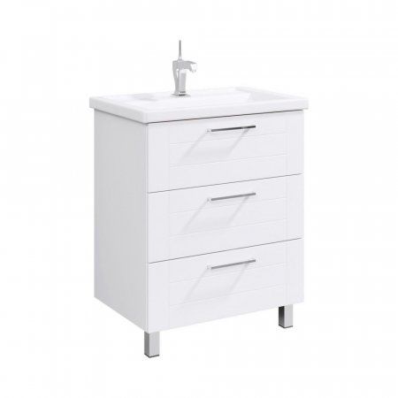 Мебель для ванной Aqwella Манчестер MAN01073 70 напольная, шкаф-зеркало, белый