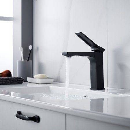 Смеситель для ванны однорычажный с гайкой Shevanik S4601H, Черный