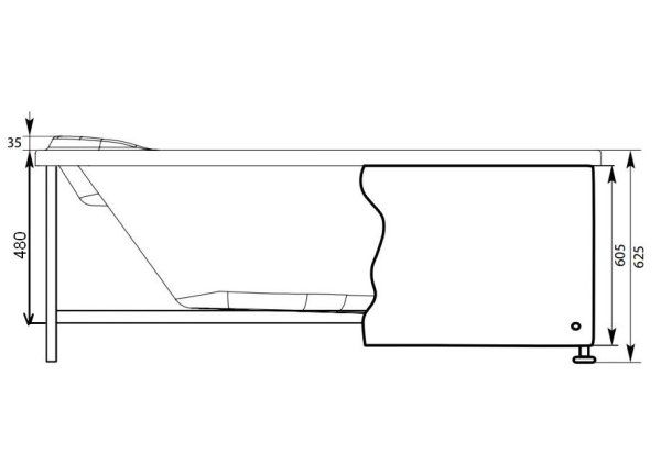 Акриловая ванна Aquanet Palma 00204022 170х90 L
