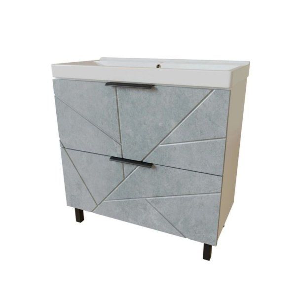 Тумба для ванной MIXLINE "Гранд-70" Бетон под раковину Марго-70 (MIXLINE) (ПВХ) (555357)