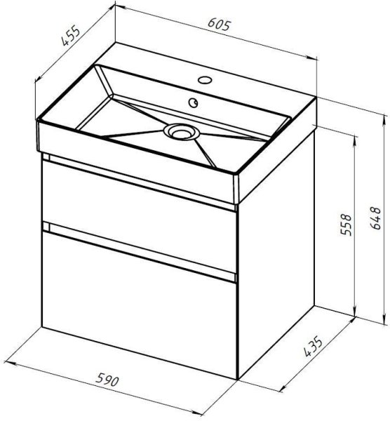 Тумба под раковину Allen Brau Infinity 60 1.210024.BGM синий матовый