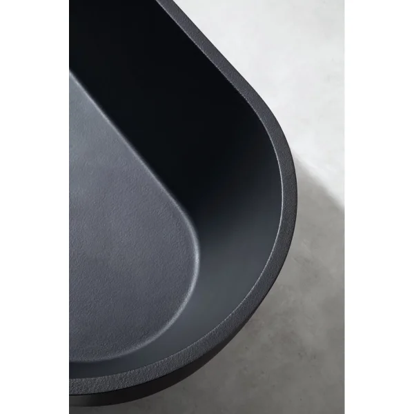 Ванна из литьевого мрамора Abber Frankfurt AM9941B 170x75 см, отдельностоящая, черный матовый