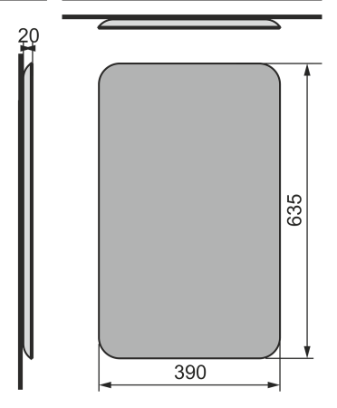 Зеркало RAVAL Bionica 40 белое (Bio.02.40/W)