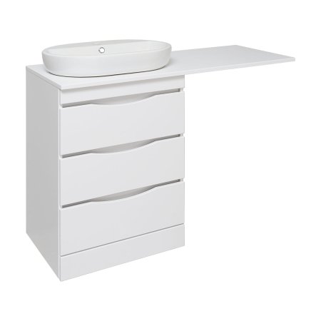 Столешница Runo универсальная белая (на тумбы Лира 60, Орион 60) Каппа 120 (00-00001089)