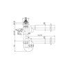 Сифон для раковины AlcaPlast A810-DN40 c решеткой и подводкой