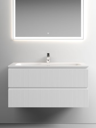 Тумба подвесная SANCOS Snob T 995х445х500, c двумя ящиками оснащенными доводчиками, Bianco, SNT100W