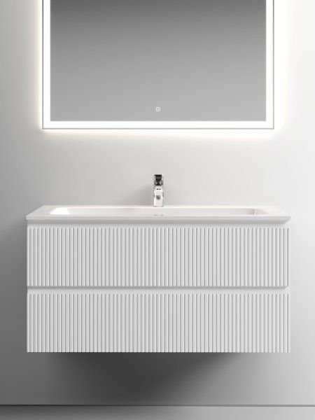 Тумба подвесная SANCOS Snob T 995х445х500, c двумя ящиками оснащенными доводчиками, Bianco, SNT100W