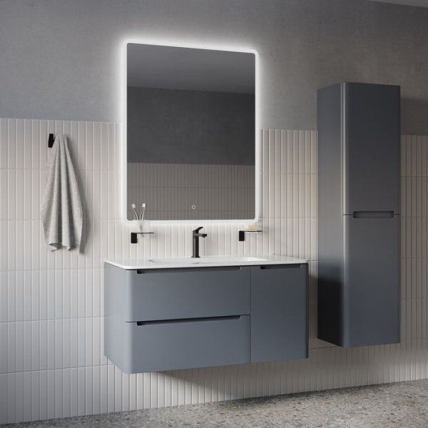 Зеркало с подсветкой IDDIS Uniq 3 в 1, два навеса, 100/80 см (UNI1080i98)