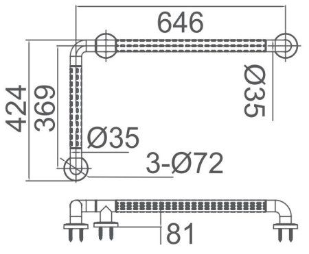 Поручень ARROW AG5612NO белый