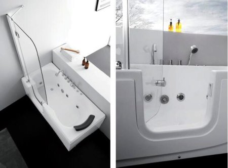 Акриловая ванна Gemy G9246 B L с гидромассажем