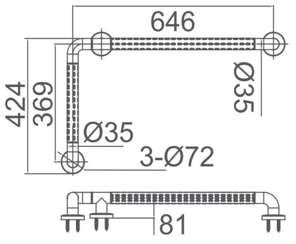 Поручень ARROW AG5612NO белый