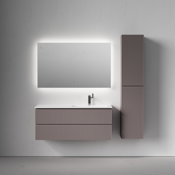 Тумба подвесная SANCOS Snob R правая 1195х445х500, c двумя ящиками оснащенными доводчиками, Doha Soft, SNR120RSM