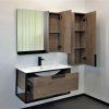 Тумба-умывальник COMFORTY "Бонн-90" дуб темный с  раковиной Quadro 90