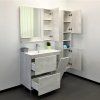 Тумба-умывальник COMFORTY "Верона-90" дуб белый с раковиной Quadro 90