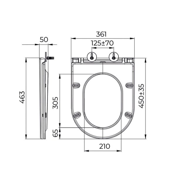 Крышка-сиденье для унитаза Terminus Классик  92S02SW, белый