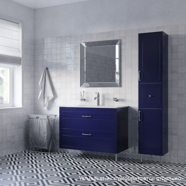 Тумба напольная, 100 см, синий, Oxford, IDDIS, OXSSF1TB0NFB1iEN95DO подходит умыв. 0131000i28