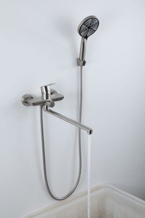 Смеситель для ванны Frap F22806, однорычажный, сатин