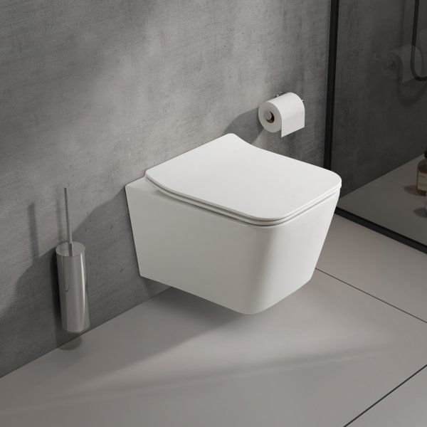 Унитаз подвесной WesnaArt KUBUS TORNADO 215-KUB13, белый