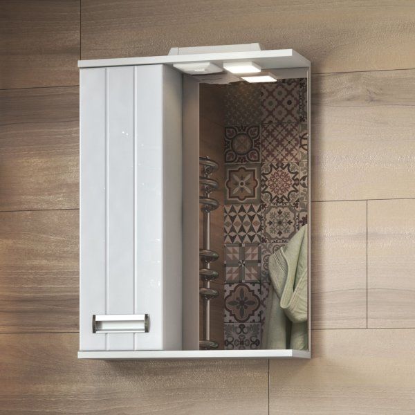 Шкаф VIGO навесной с зеркалом Diana 500 (левый) со спотом (z.DIA.50.L.El)