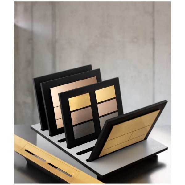 Кнопка смыва Tece Square II 9240841 глянец, красный, позолоченный