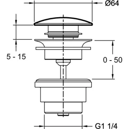 Донный клапан Jacob Delafon Nouvelle Vague E30536-BGG