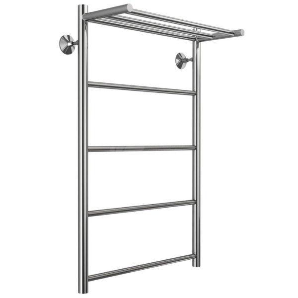Полотенцесушитель водяной с полкой Stelmix 80x50 см, прямой с полкой