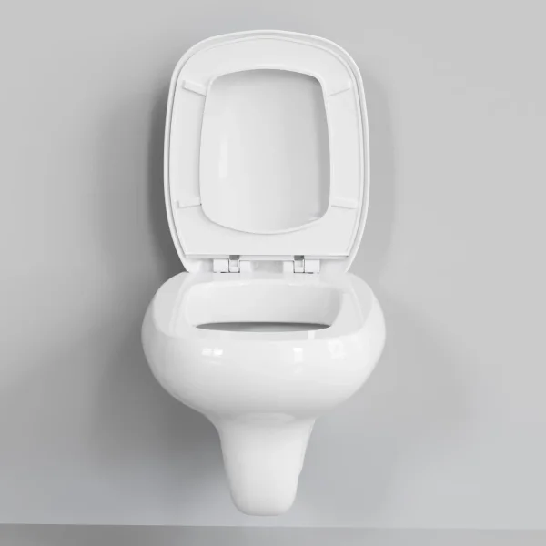 Унитаз подвесной Ambassador Diamond 123T20001R-122T20001 безободковый, с сиденьем микролифт, белый глянец