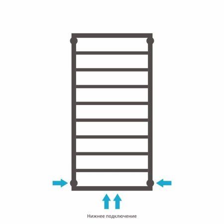 Полотенцесушитель водяной Сунержа Канцлер 30-0254-1050 1000x500 белый матовый