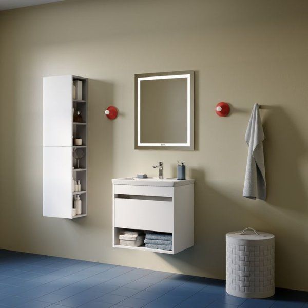 Тумба с умывальником, подвесная, с нишей, 60 см, белый, Zodiac X, IDDIS, ZDX60WNi95K подходит умыв. 4076000i28