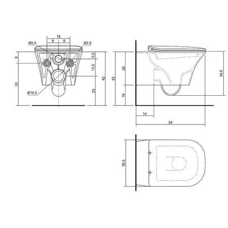 Унитаз подвесной Antonio Lupi Cabo CABO1 с сиденьем микролифт, белый глянцевый