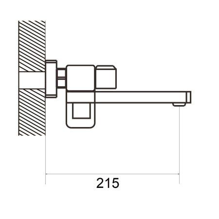 Смеситель для ванны Shevanik S9UN95BY2HJO, Черный
