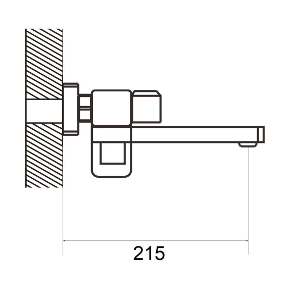 Смеситель для ванны Shevanik S9QR95QC2TZJ, Оружейная сталь