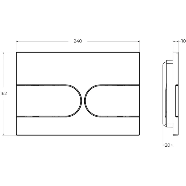 Кнопка смыва BelBagno BB-11-CRM для инсталляции, хром
