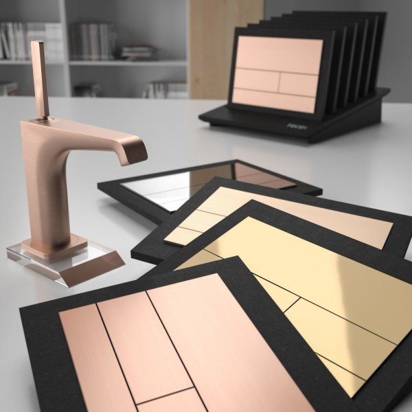 Кнопка смыва Tece Square II 9240841 глянец, красный, позолоченный