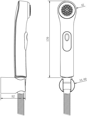Душевой комплект гигиенический IDDIS 030 (0301FLMI20)