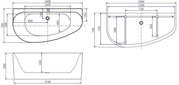 Акриловая ванна Allen Brau Priority 5 А 160x78 2.31005.21A/AM