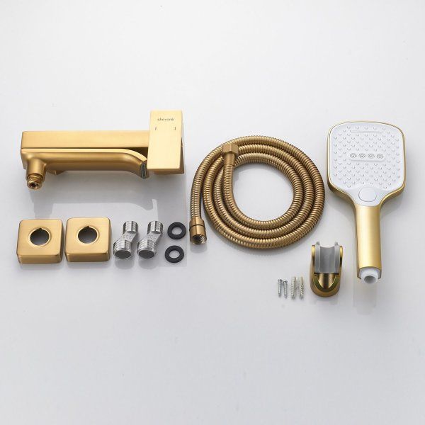 Смеситель для ванны однорычажный  Shevanik S4002G, Золотой сатин