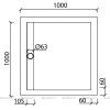Панель для поддона Aquanet Gamma Stone Lite 00199678 100x100
